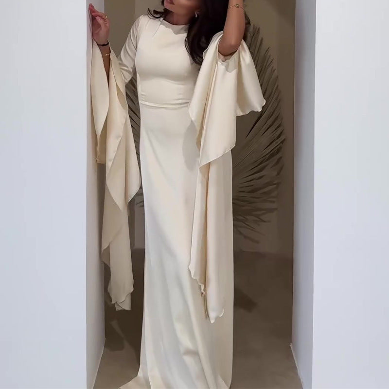 Dubai Robe Slim Fit Slimming Waist-tight Temperament Dress