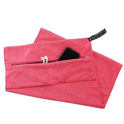 Sports Gym Towel Hooded Invisible Zipper Apron