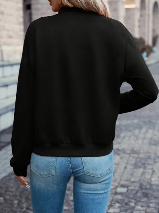 Elegant Zip Up Long Sleeve Jacket