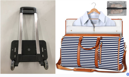 Large Capacity Trolley Travel Bag, Portable Folding Fitness Bag