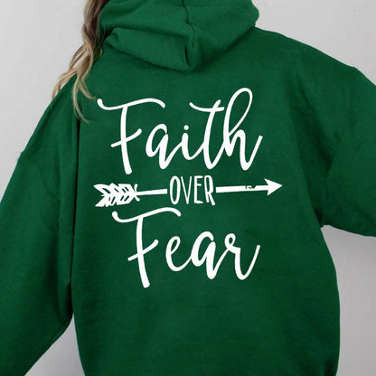 Plain Letter Printed Kangaroo Pocket Drawstring Women's Brushed Hoody
