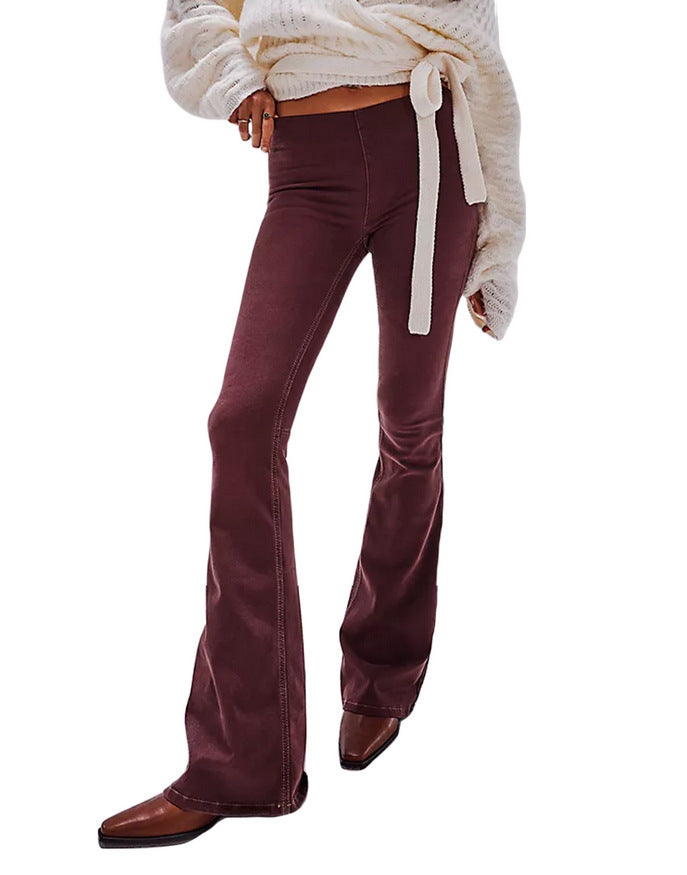 Low Waist Stretch Flared Jeans