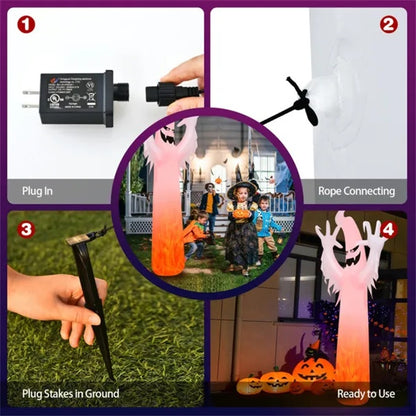 12 Feet Halloween Inflatable Decoration With Built