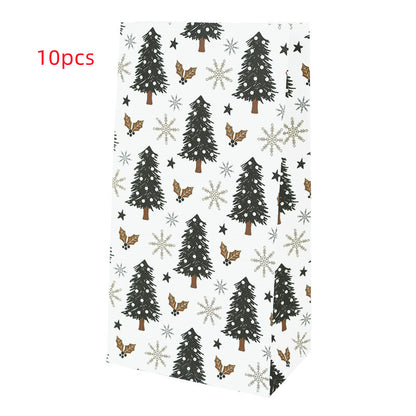 Christmas Wrapped Paper Bags Snowman Snowflakes No Mention