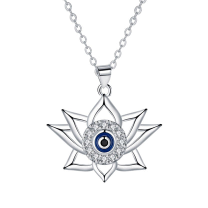Vintage Lotus Bottom Devil's Eye Necklace