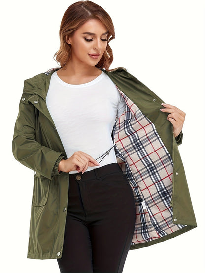 Women's Waterproof Jacket Slim Fit Windbreaker Windproof Jacket