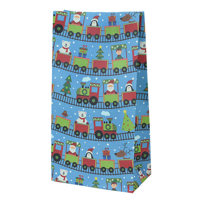 Christmas Wrapped Paper Bags Snowman Snowflakes No Mention