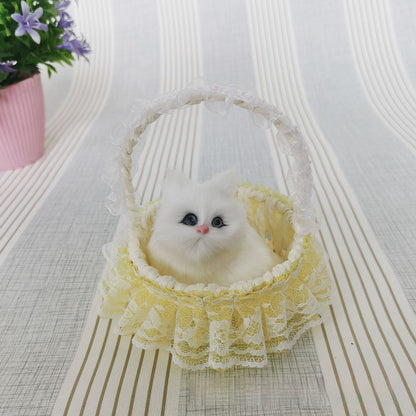 Lace Cabas Cat Fur Ornaments Children's Toys