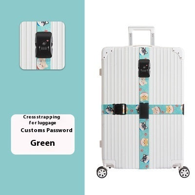 Password Lock Safety Belt Suitcase Band Trolley Case Packing Belt