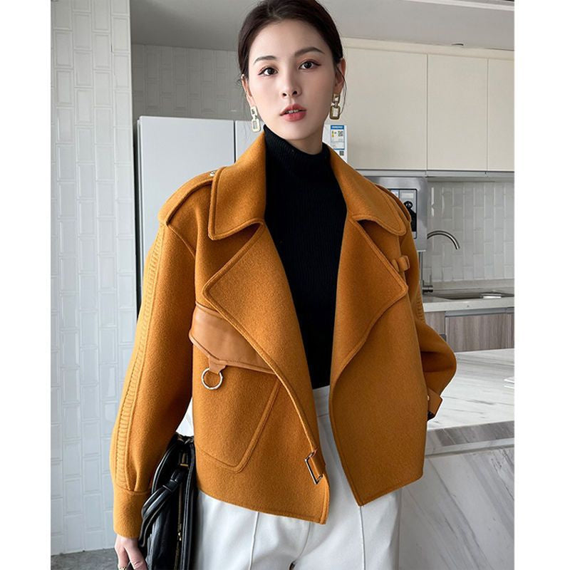 Mid-length Women's Elegant Woolen Overcoat