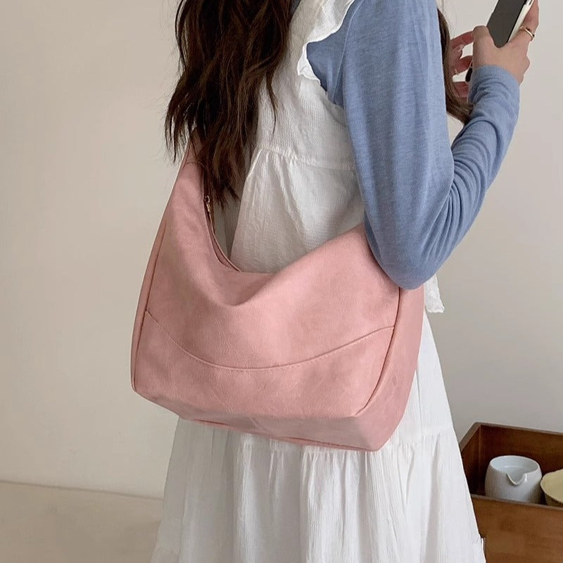 Female Retro Casual Large Capacity Single Shoulder Crossbody Bag