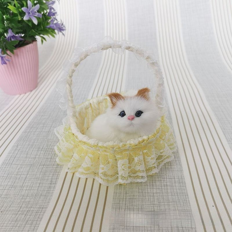 Lace Cabas Cat Fur Ornaments Children's Toys