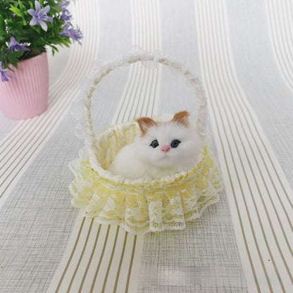 Lace Cabas Cat Fur Ornaments Children's Toys