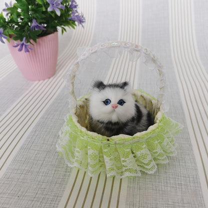 Lace Cabas Cat Fur Ornaments Children's Toys
