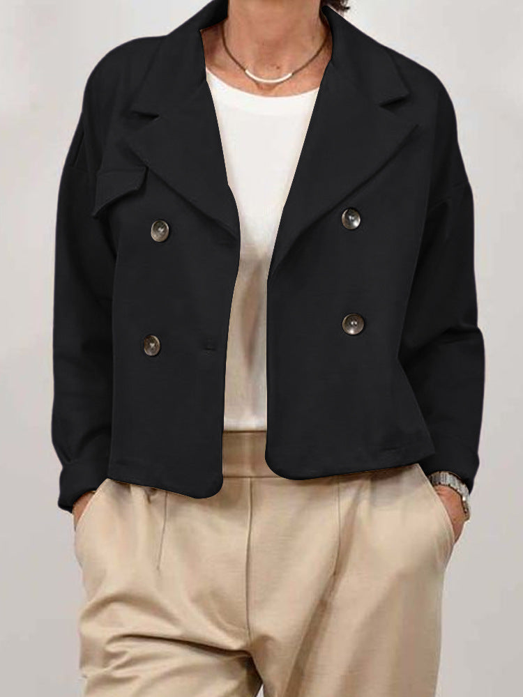 Jacket Women's Casual Temperament Women's Clothing High-end Sense Short Double-breasted Small Suit