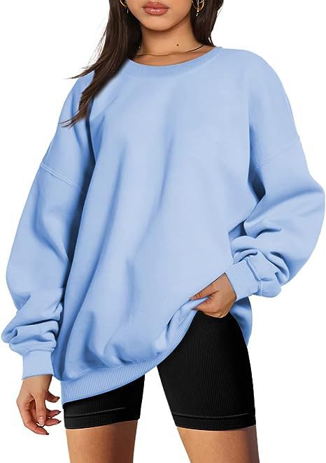 Women's Fashion Casual Round Neck Pullover Loose Casual Brushed Hoody