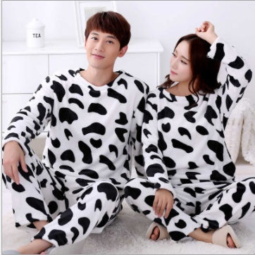 Thick Warm Men  Flannel Winter Home Service Suit