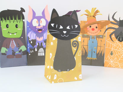Oil-proof Packing Bag Halloween Theme Party Paper Packaging Bags 70g Kraft Paper Packaging