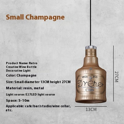 Wine Bottle Pendant Creative Lighting Personality Wine Bottle Lights