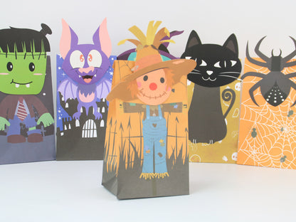 Oil-proof Packing Bag Halloween Theme Party Paper Packaging Bags 70g Kraft Paper Packaging