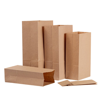 Square Bottomed Kraft Paper Bags For Oil Proof Food Packaging