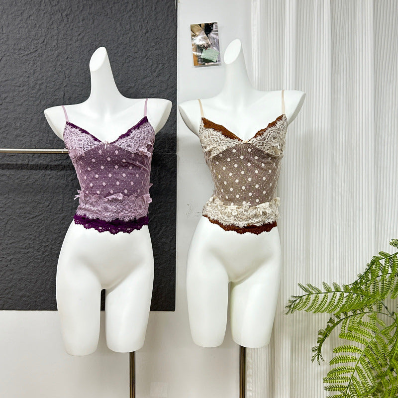 Sweet Dream Polka Dot Lace Small Sling