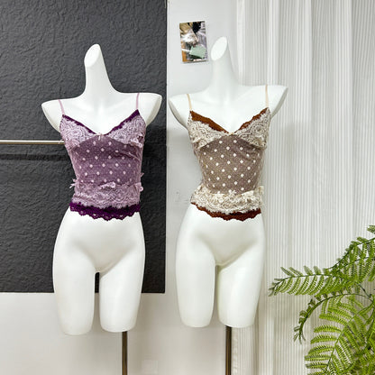 Sweet Dream Polka Dot Lace Small Sling