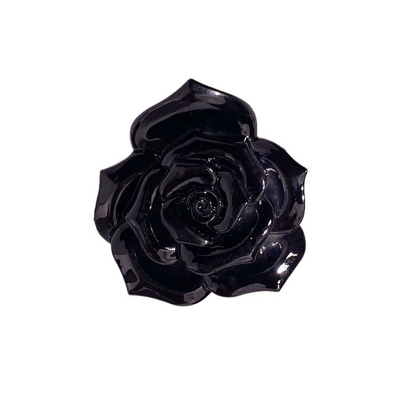 Elegant Retro Three-dimensional Rose Grip Camellia Back Head Half Tie Hairpin