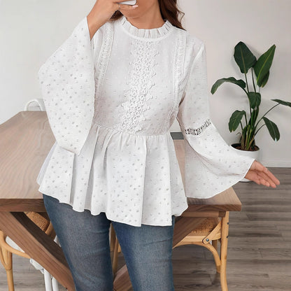 Women's Solid Color Casual Fashion Long Sleeve Shirt