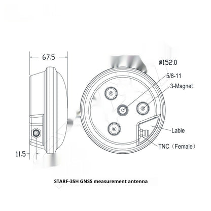 Four Star Full Frequency Measurement Antenna Side Outgoing Line TNC Female Interface