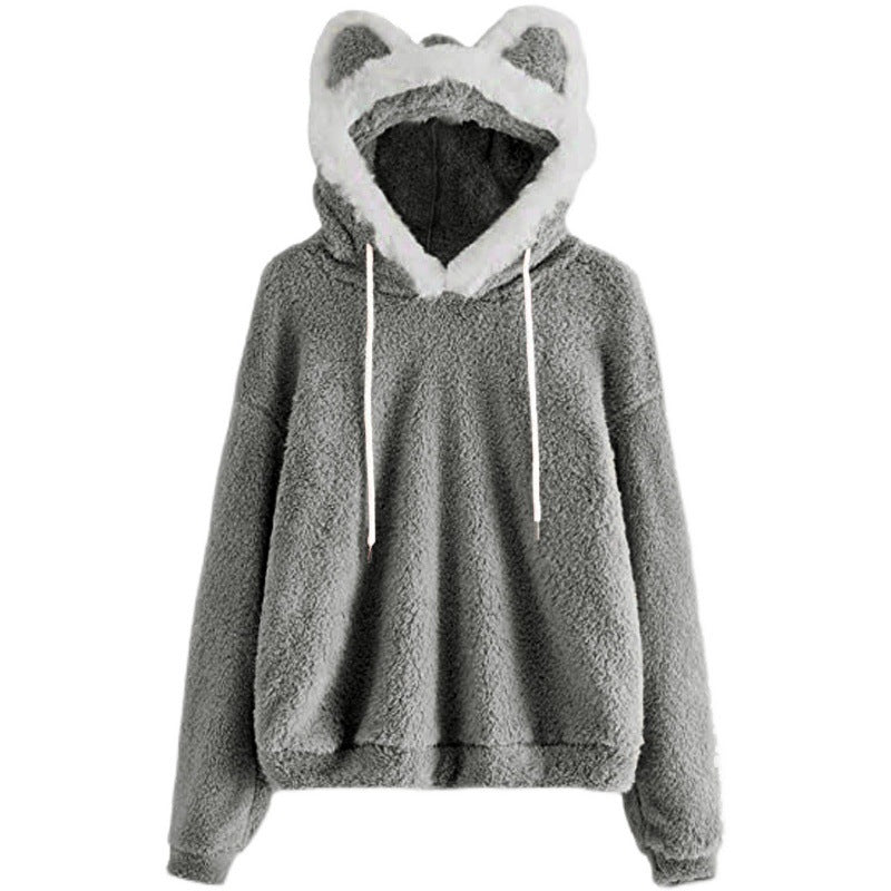 Hooded Cat Ears Loose Casual Sweater Sweater