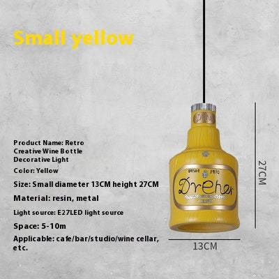 Wine Bottle Pendant Creative Lighting Personality Wine Bottle Lights