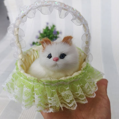 Lace Cabas Cat Fur Ornaments Children's Toys