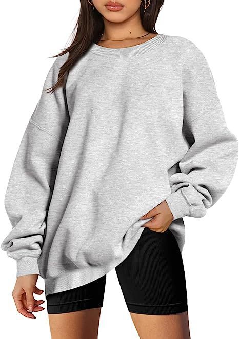 Women's Fashion Casual Round Neck Pullover Loose Casual Brushed Hoody
