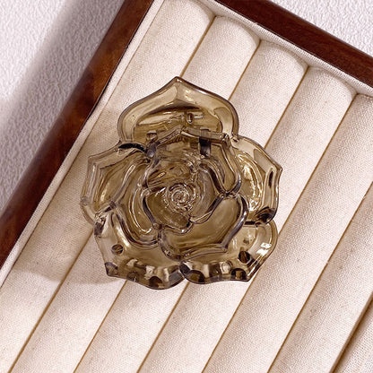 Elegant Retro Three-dimensional Rose Grip Camellia Back Head Half Tie Hairpin