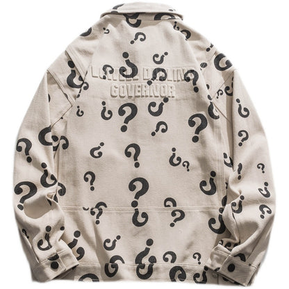 Individual Print Lapel Unisex Casual Jacket For Men And Women