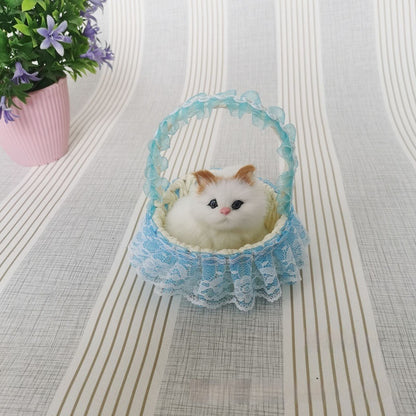Lace Cabas Cat Fur Ornaments Children's Toys