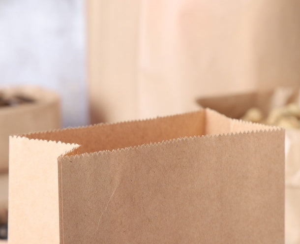 Square Bottomed Kraft Paper Bags For Oil Proof Food Packaging