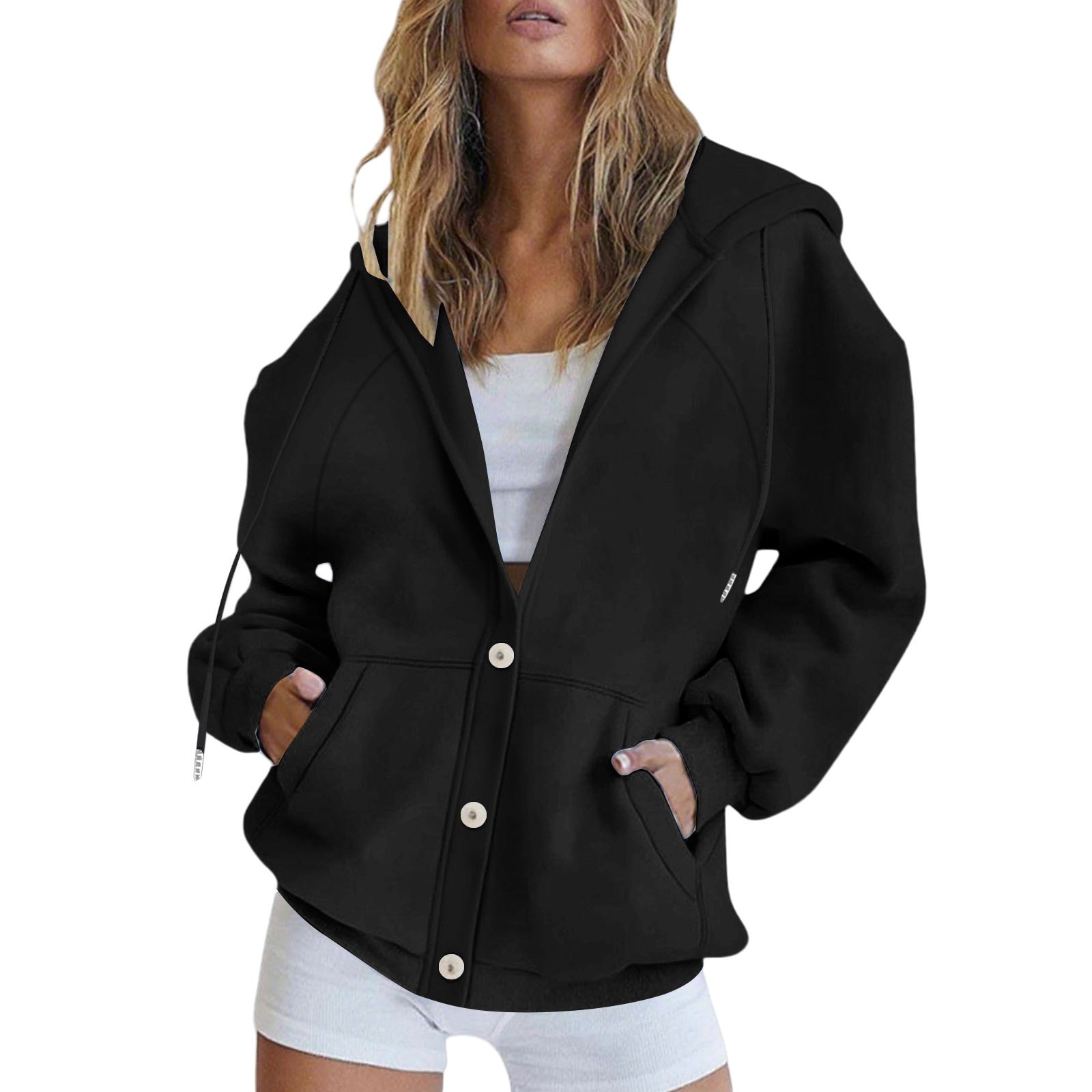 Women's Casual Cardigan Sweatshirt Jacket