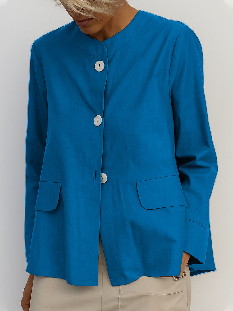 Jacket Women's Casual Temperament Women's Clothing High-end Solid Color Shirt Jacket
