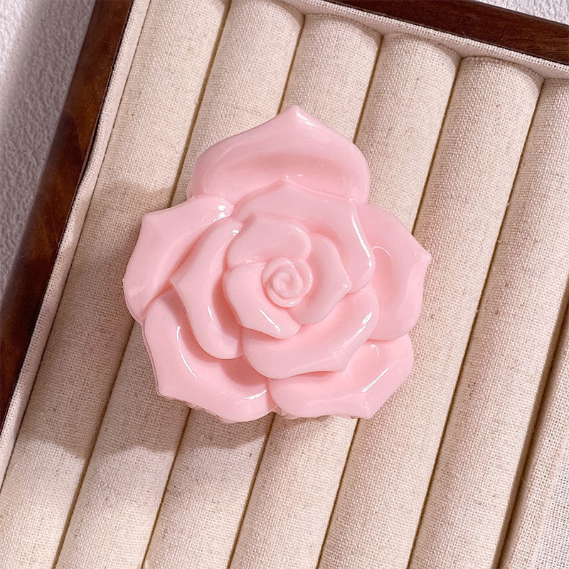 Elegant Retro Three-dimensional Rose Grip Camellia Back Head Half Tie Hairpin