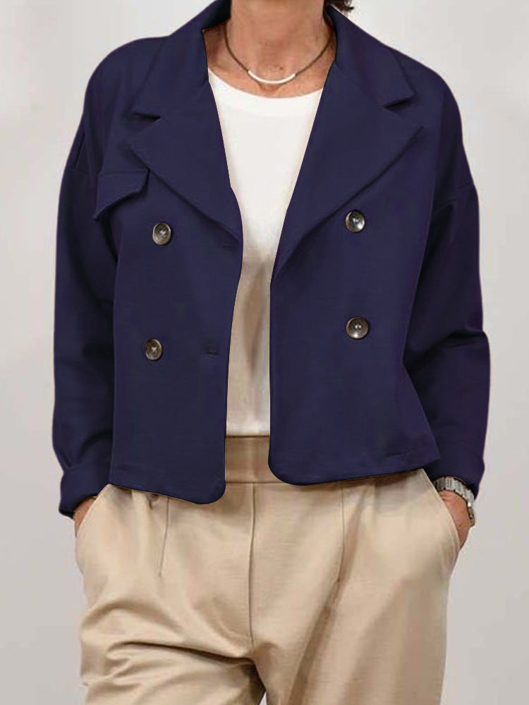 Jacket Women's Casual Temperament Women's Clothing High-end Sense Short Double-breasted Small Suit