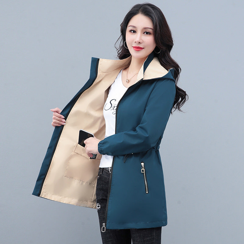 Removable Cap Plus Size Fashion Loose Top