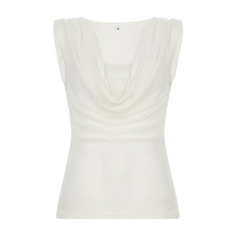 Fake Two-piece Swing Collar Shoulder Vest