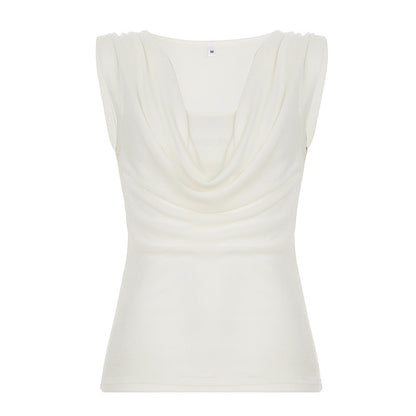 Fake Two-piece Swing Collar Shoulder Vest