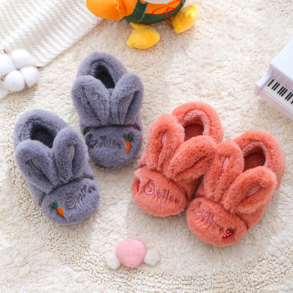 Thick Bottom Non Slip Baby Cute Indoor And Outdoor Home Fur Slippers