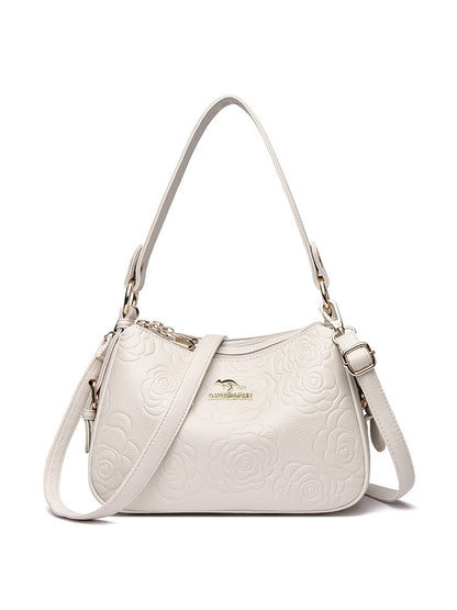 Soft Leather Textured Ethnic Style Simple Versatile Large Capacity Shoulder Messenger Bag
